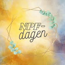 Ruta med text "NPF-dagen", omkring syns pusselbitar för olika diagnoser. Uppe i vänster hörn och nere i höger hörn finns två kvistar med gröna blad.